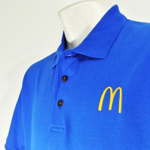 McDonalds Other - McDONALD'S Fast Food Employee Uniform Polo Shirt Blue NEW Size XL